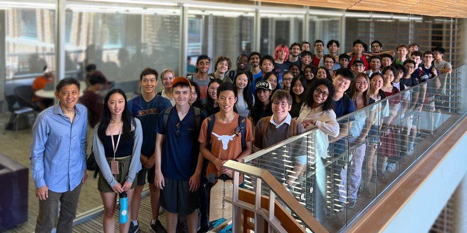 Professor Calvin Lin with current Turing Scholars Honors students in fall 2023