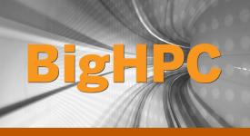 BigHPC text over background illustrating a sense of speed