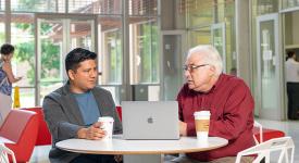 Juan Sequeda and Daniel Miranker launched Capsenta, a start-up based on their research at the University of Texas at Austin which was recently acquired by data.world. Photo credit - Vivian Abagiu.