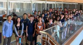 Professor Calvin Lin with current Turing Scholars Honors students in fall 2023