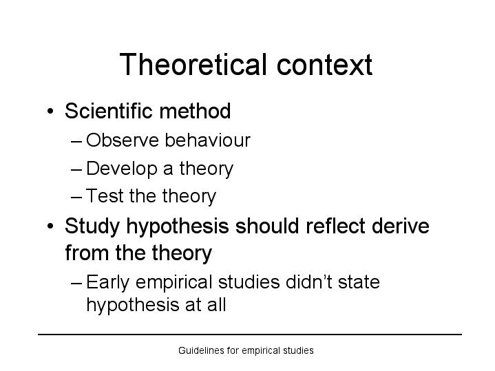 Theoretical context